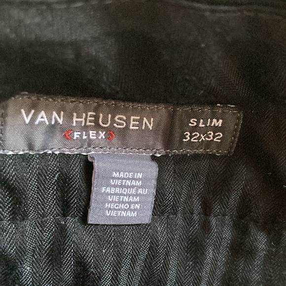 VAN HUESEN💫 Mens Dark Blue Tailored Slim Fit Straight Dress Pants - Picture 6 of 7